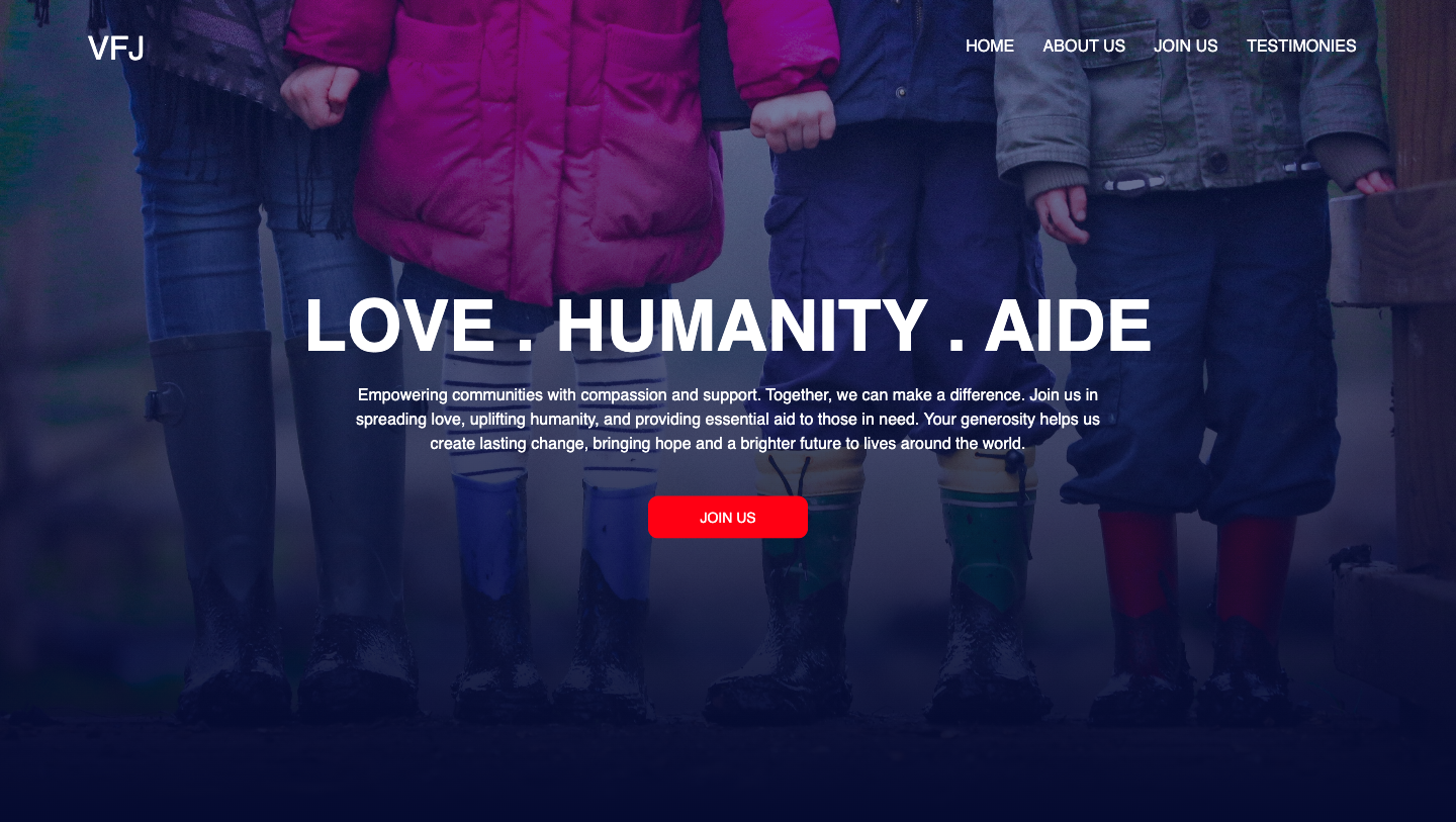 VFJ charity website